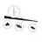 Bright Choice Rail Set 1-Phase 2 Meter Black | incl. End Cap, Power Connector and I-Connector
