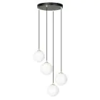 Emibig Pendant Royal Steel Black | Suitable for 4x E14 - Max 10W